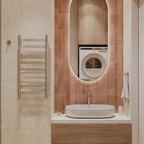 В ожидании чуда. Дизайн и ремонт квартиры 84м2 ЖК Shagal в современном стиле. Гостевой санузел