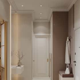 Богемная грация. Дизайн и ремонт квартиры 87м2 ЖК Режиссёр в стиле современная классика. Прихожая, фото 03