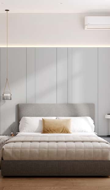 Стиль как инвестиция. Дизайн и ремонт квартиры 60м2 ЖК AFI Park Воронцовский в современном стиле. Мастер-спальня с гардеробной