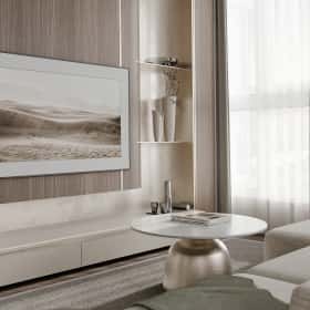 Цвета природы. Дизайн и ремонт квартиры 110м2 в ЖК Wow в современном стиле. Кухня-гостиная, фото 02