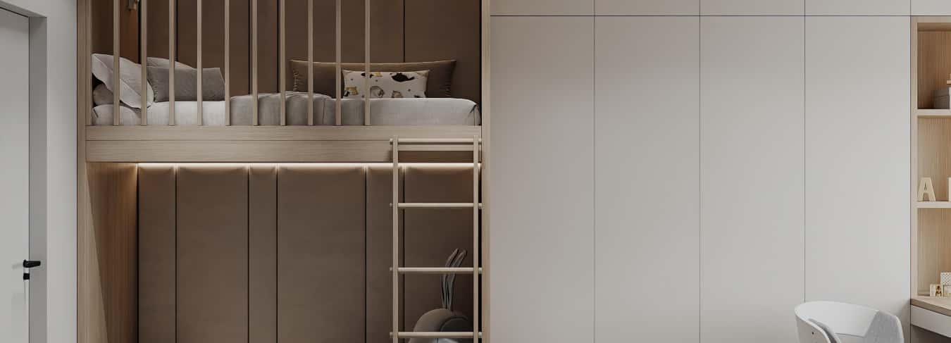 Фотографии квартир. Тёплая гармония. Дизайн и ремонт квартиры 69м2 ЖК Большая семерка в современном стиле. Детская.