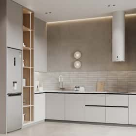 Скандинавский акцент. Дизайн и ремонт квартиры 95м2 ЖК Садовые кварталы в современном стиле. Кухня-гостиная, фото 02