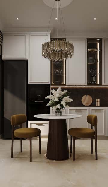 Классика с сердцем. Дизайн и ремонт квартиры 65м2 в ЖК Режиссёр в неоклассическом стиле. Кухня