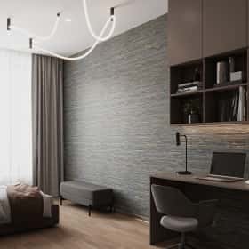 Утончённая простота. Дизайн и ремонт квартиры 123м2 ЖК Джаз в стиле современный минимализм. Комната мальчика, фото 02