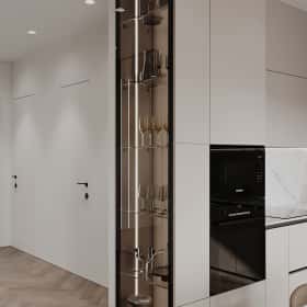 Растим чемпиона. Дизайн и ремонт квартиры 80м2 ЖК Ивантеевка 2020 в современном стиле. Кухня-гостиная, фото 07