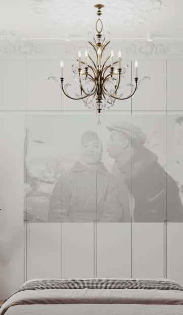 Благодаря гладким белым фасадам система хранения растворяется в пространстве