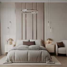 Богемная грация. Дизайн и ремонт квартиры 87м2 ЖК Режиссёр в стиле современная классика. Спальня