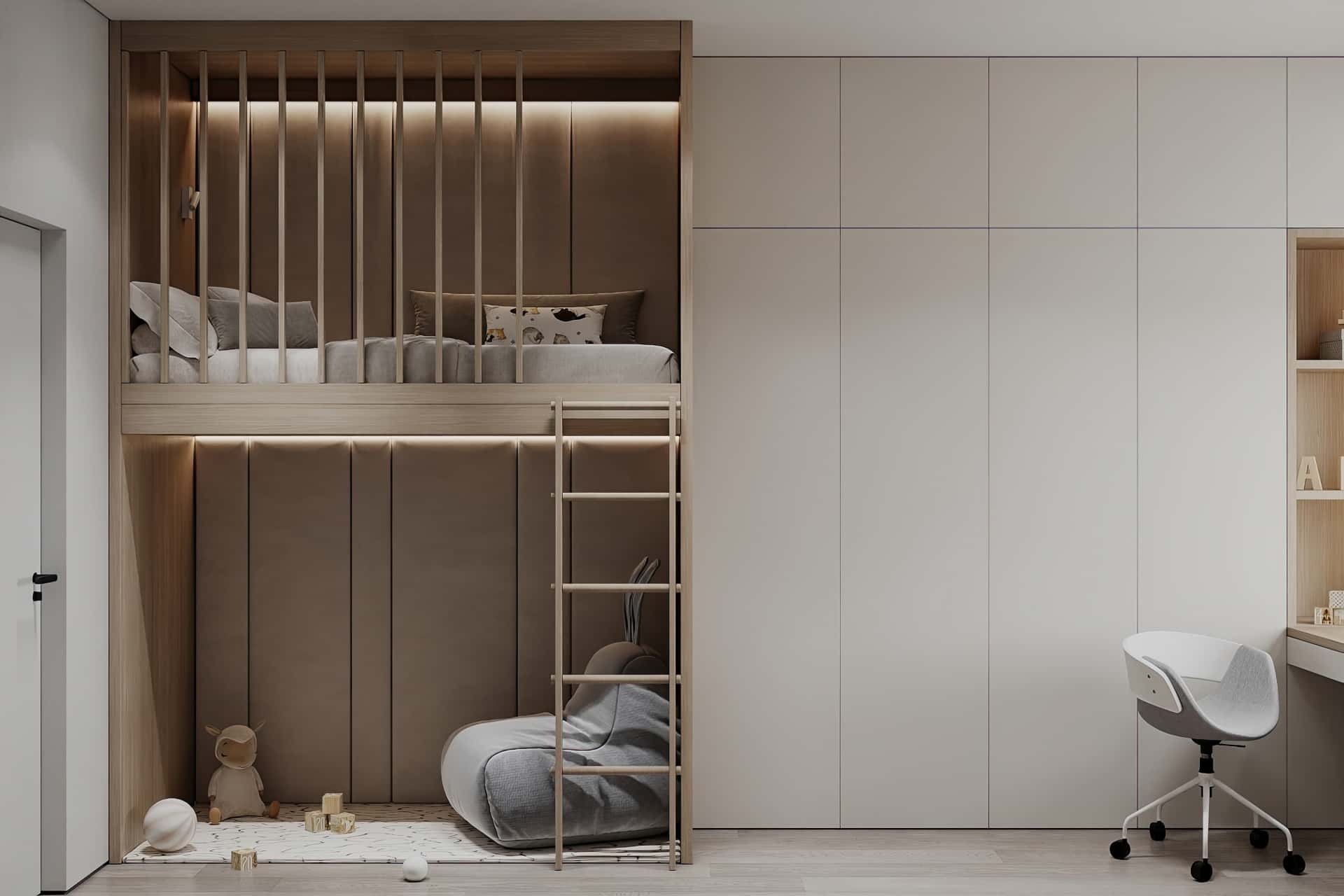 Дизайн и ремонт квартиры в ЖК Большая семерка — Тёплая гармония, 69 м2. Детская