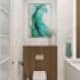 Туалетный столик с широким зеркалом, белого цвета. Дизайн и ремонт квартиры на Никитском бульваре — Воздушный замок. Фото 033