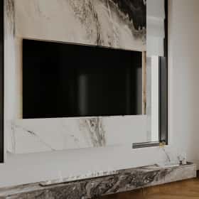 Высокие отношения. Дизайн и ремонт загородного дома 195м2 в КП Лесная поляна в современном стиле. 1 этаж Кухня-гостиная, фото 08