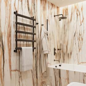 Утончённая простота. Дизайн и ремонт квартиры 123м2 ЖК Джаз в стиле современный минимализм. Санузел 2, фото 04