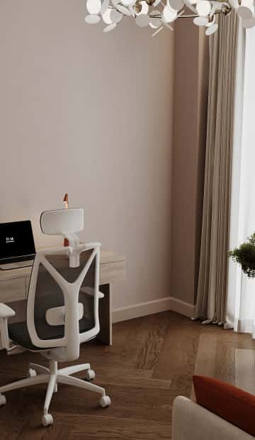 В ожидании чуда. Дизайн и ремонт квартиры 84м2 ЖК Shagal в современном стиле. Кабинет, фото 05