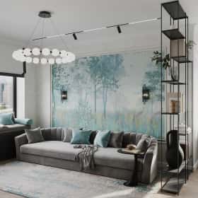 Диалог поколений. Дизайн и ремонт квартиры 93м2 ЖК Хэдлайнер в неоклассике. Кухня-гостиная, фото 01