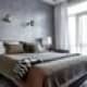 Белый комод и спинка кровати в скандинавском стиле. Дизайн и ремонт спален в разных стилях. Фото 04