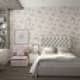 Современная спальня с деталями оттенков лилового и малинового цвета. Дизайн и ремонт спален в разных стилях. Фото 019