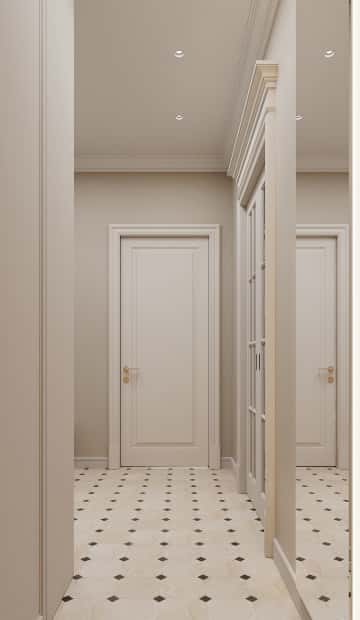 Классика с сердцем. Дизайн и ремонт квартиры 65м2 в ЖК Режиссёр в неоклассическом стиле. Прихожая, фото 03