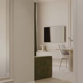 Алгоритм комфорта. Дизайн и ремонт квартиры 64м2 ЖК Дом Достижение в неоклассике. Прихожая и коридор, фото 04