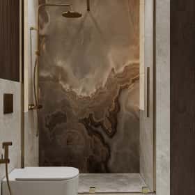 Современная роскошь. Дизайн и ремонт квартиры 111м2 ЖК Павелецкая сити в современном стиле. Гостевой санузел, фото 04