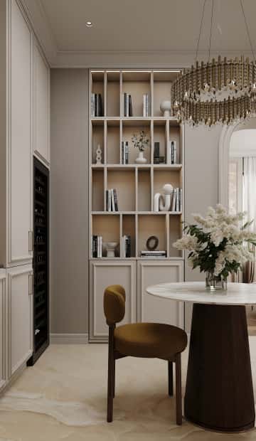 Классика с сердцем. Дизайн и ремонт квартиры 65м2 в ЖК Режиссёр в неоклассическом стиле. Кухня, фото 03