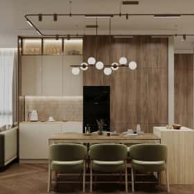 В ожидании чуда. Дизайн и ремонт квартиры 84м2 ЖК Shagal в современном стиле. Кухня-гостиная