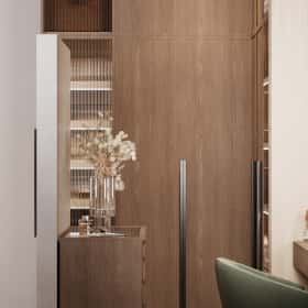 Очарование природы. Дизайн и ремонт загородного дома 116м2 в КП Британика в современном стиле. 2 этаж Спальня, фото 03