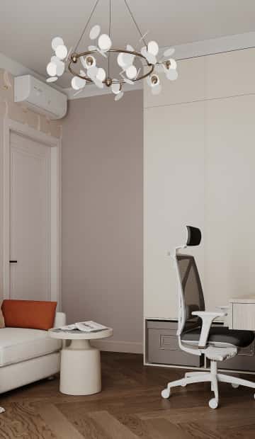 В ожидании чуда. Дизайн и ремонт квартиры 84м2 ЖК Shagal в современном стиле. Кабинет