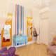 Стеклянная люстра в виде коралла. Дизайн и ремонт квартиры на ул.Талалихина — Разноцветное решение. Фото 032