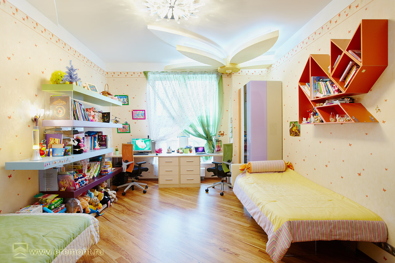 Дизайн проект интерьера детской комнаты, ЖК Долина грез
