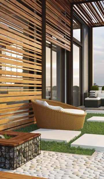 Маленький, современный фонтан белого цвета