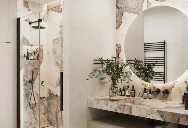 Фотографии помещений в стиле минимализм. Утончённая простота. Дизайн и ремонт квартиры 123м2 ЖК Джаз в стиле современный минимализм. Санузел 1, фото 03.