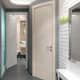 Прямоугольная ванная белого цвета современного стиля. Дизайн и ремонт квартиры в Павшино — Космическое путешествие. Фото 01