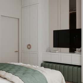 Удобство со вкусом. Дизайн и ремонт квартиры 88м2 ЖК Вереск в современной классике. Мастер-спальня, фото 04