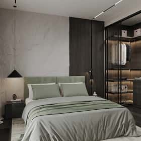 Свет и цвет. Дизайн и ремонт квартиры 105м2 в ЖК Will Towers в современном стиле. Спальня, фото 02