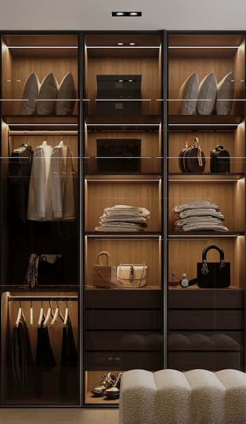 Со вкусом кофе. Дизайн и ремонт квартиры 120м2 в ЖК iLove в современном стиле. Гардеробная