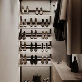 Тёплая гармония. Дизайн и ремонт квартиры 69м2 ЖК Большая семерка в современном стиле. Гардеробная, фото 01