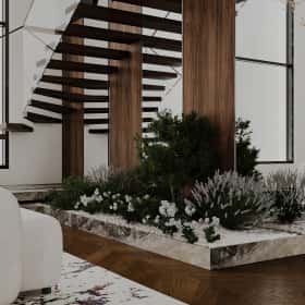 Высокие отношения. Дизайн и ремонт загородного дома 195м2 в КП Лесная поляна в современном стиле. 1 этаж Кухня-гостиная, фото 07