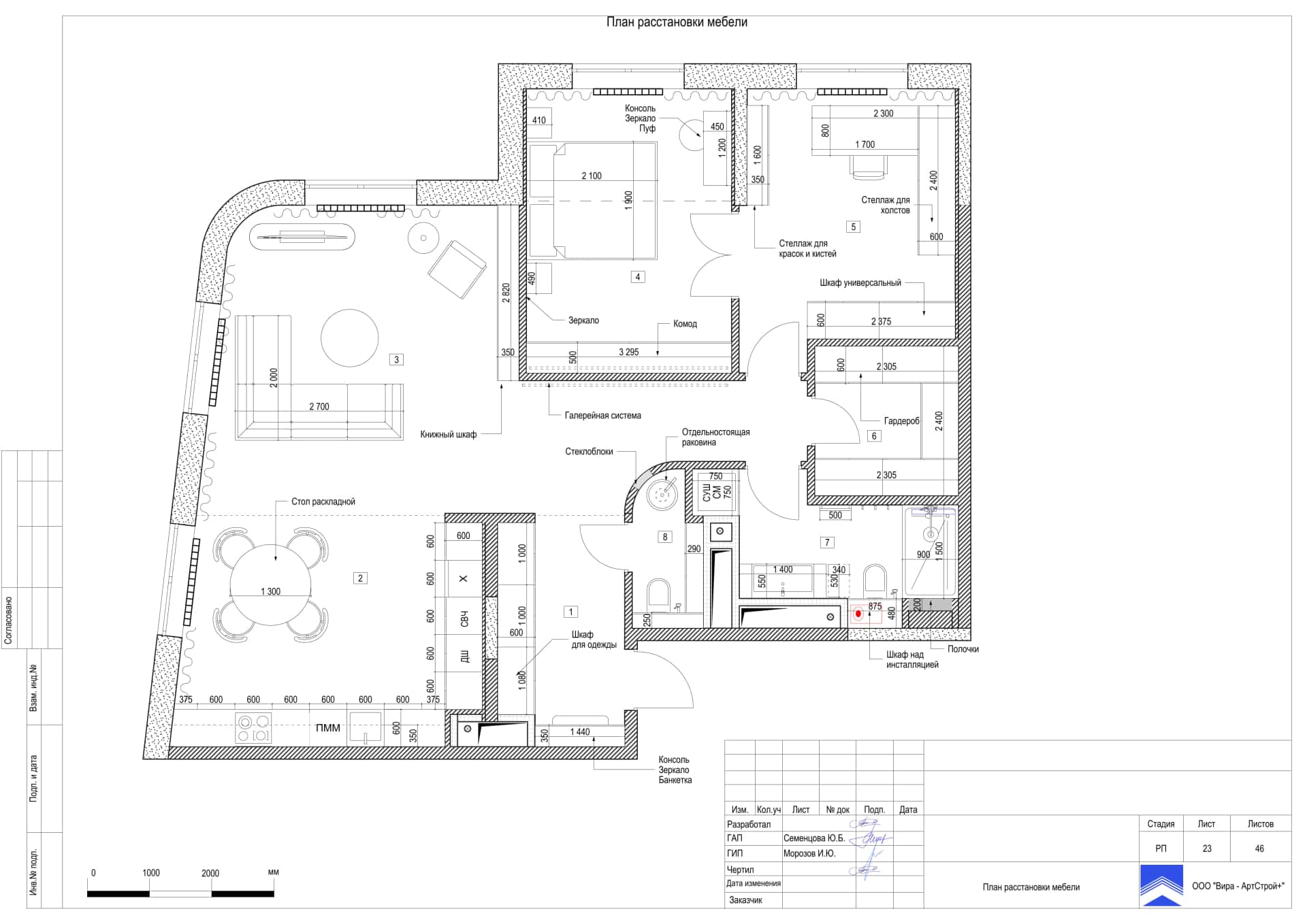 Дизайн и ремонт квартиры в ЖК Врубеля 4 — Дух Монмартра, 101 м2. Планировка, фото 1