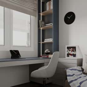 Фотографии детских. Растим чемпиона. Дизайн и ремонт квартиры 80м2 ЖК Ивантеевка 2020 в современном стиле. Детская, фото 01.