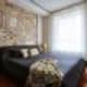 Картина из ткани светлого оттенка над кроватью. Дизайн и ремонт квартиры в ЖК «Вилланж» — Элегантная квартира. Фото 035