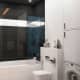 Белоснежная прямоугольная ванна. Дизайн и ремонт квартиры в ЖК «Редсайд» — Смелые идеи. Фото 025