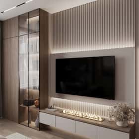 Ода современности. Дизайн и ремонт квартиры 63м2 ЖК Рассказово в современном стиле. Гостиная, фото 06