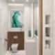 Туалетный столик с широким зеркалом, белого цвета. Дизайн и ремонт квартиры на Никитском бульваре — Воздушный замок. Фото 034