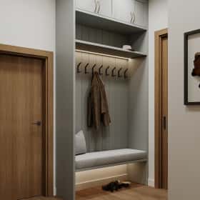 Песня в стиле кантри. Дизайн и ремонт квартиры 53м2 ЖК Вдохновение. Прихожая, фото 03