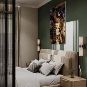 В ожидании чуда. Дизайн и ремонт квартиры 84м2 ЖК Shagal в современном стиле. Мастер-спальня, фото 05