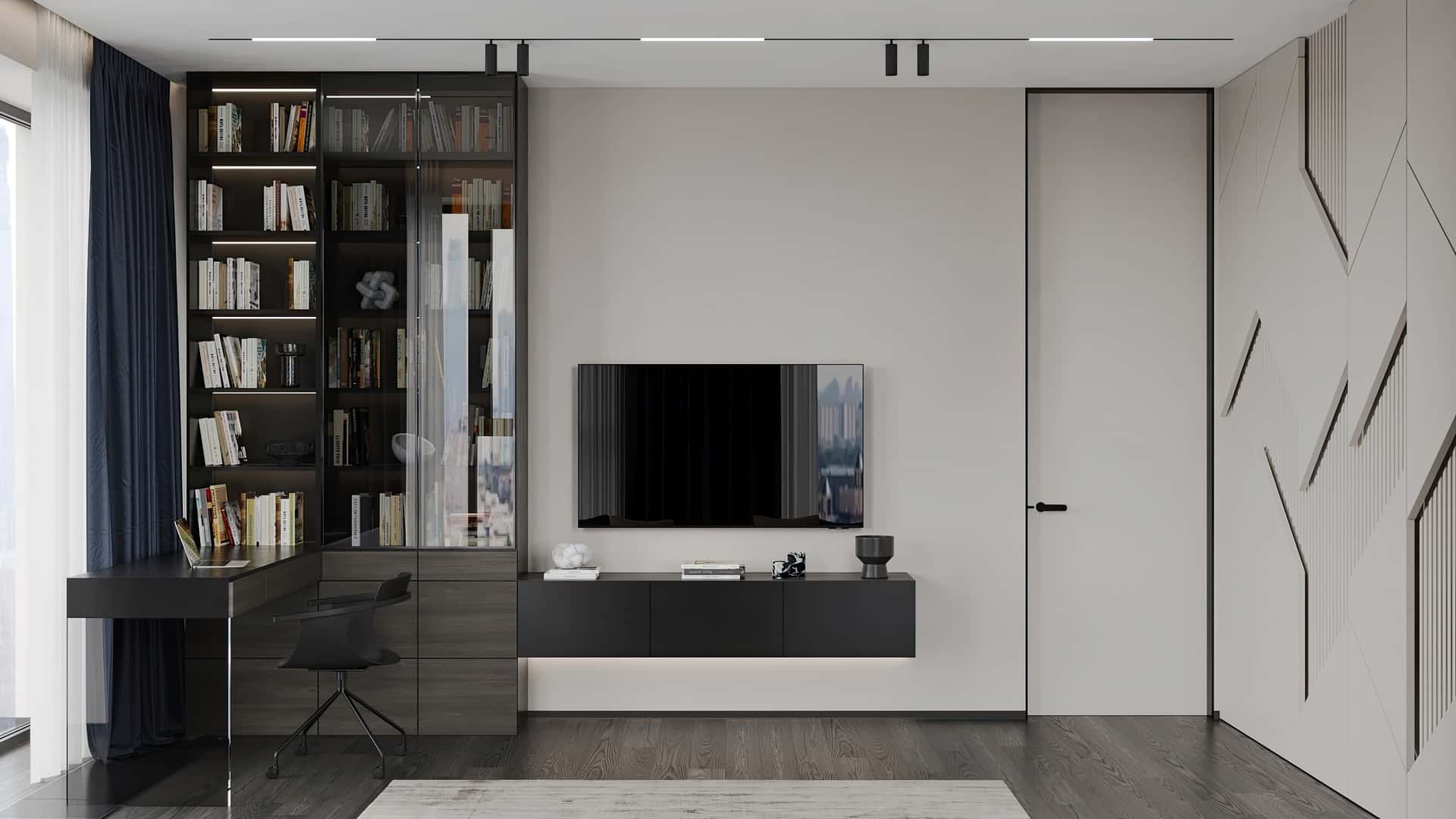 Дизайн и ремонт квартиры в ЖК Will Towers — Свет и цвет, 105 м2. Кабинет