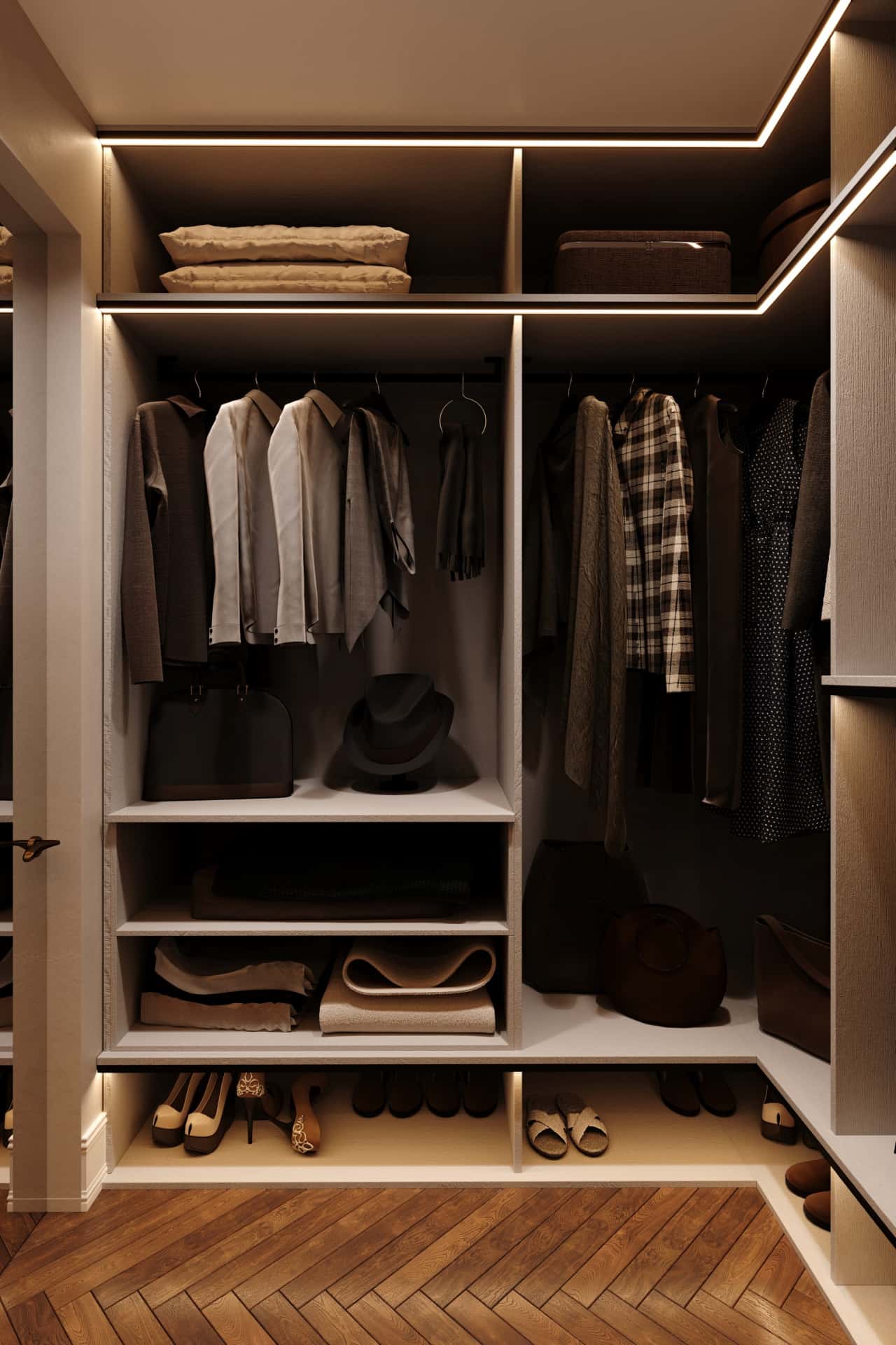 Дизайн и ремонт квартиры в ЖК Врубеля 4 — Дух Монмартра, 101 м2. Гардеробная, фото 4