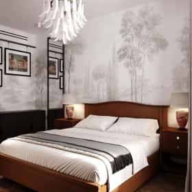 Дух Монмартра. Дизайн и ремонт квартиры 101м2 в ЖК Врубеля 4 во французской классике. Спальня, фото 05