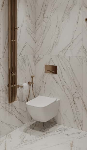 Пространство мечты. Дизайн и ремонт квартиры 71м2 ЖК Филисити в неоклассике. Санузел, фото 05