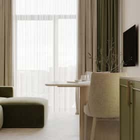 Алгоритм комфорта. Дизайн и ремонт квартиры 64м2 ЖК Дом Достижение в неоклассике. Кухня-гостиная, фото 07