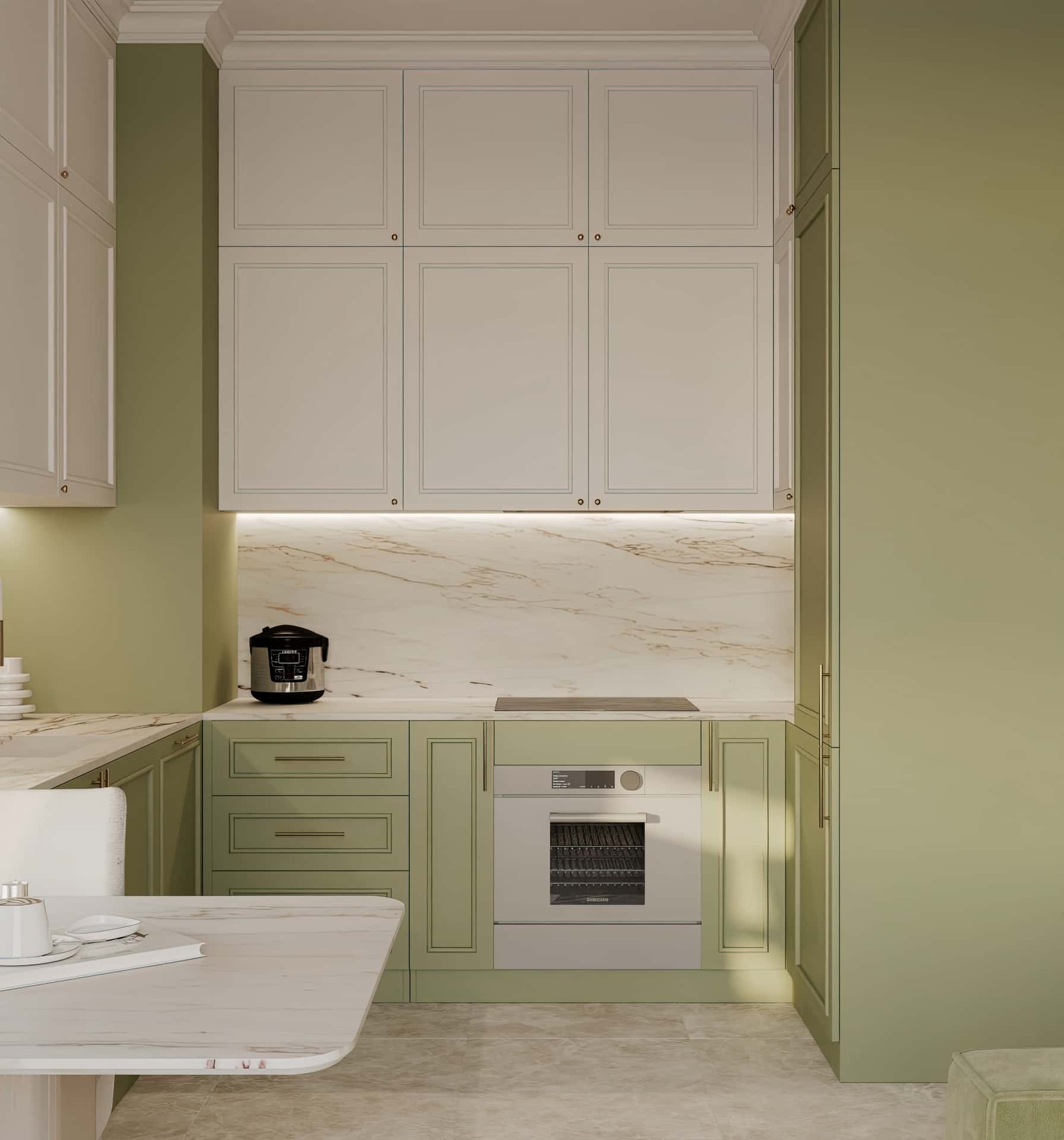 Дизайн и ремонт квартиры в ЖК Дом Достижение — Алгоритм комфорта, 64 м2. Кухня-гостиная, фото 3